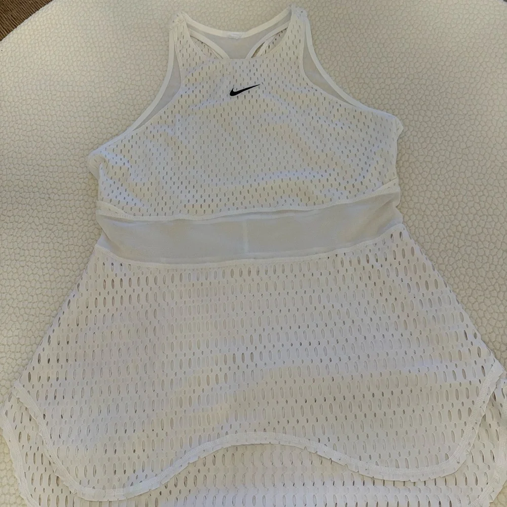 White Eyelet Sleeveless Dress - Picture 2 of 9